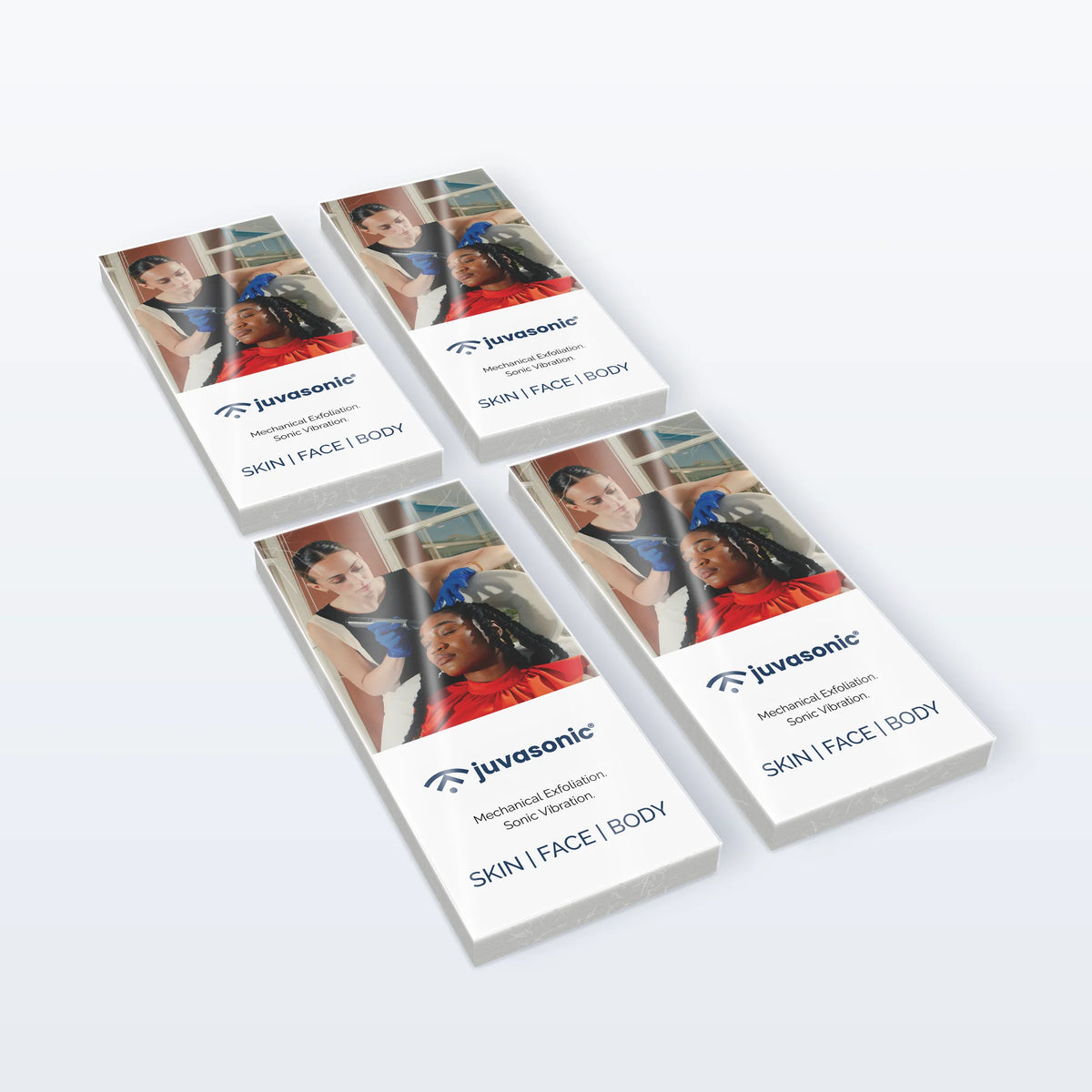 Four stacks of Juvasonic patient brochures, one hundred in all